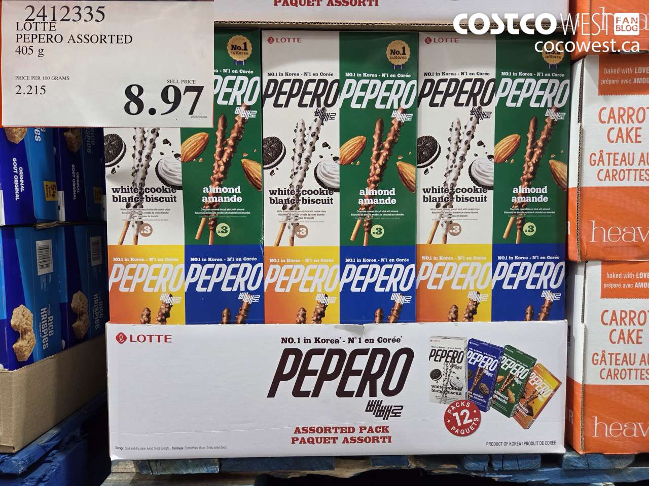 2412335 LOTTE PEPERO ASSORTED 405 G $8.97