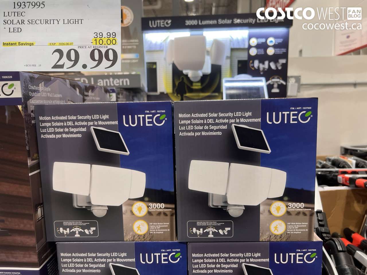 1937995 LUTEC SOLAR SECURITY LIGHT LED ($10.00 INSTANT SAVINGS EXPIRES ON 2026-06-07) $29.99