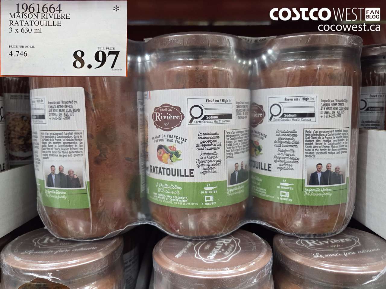 1961664 MAISON RIVIERE RATATOUILLE 3 X 630 ML $8.97