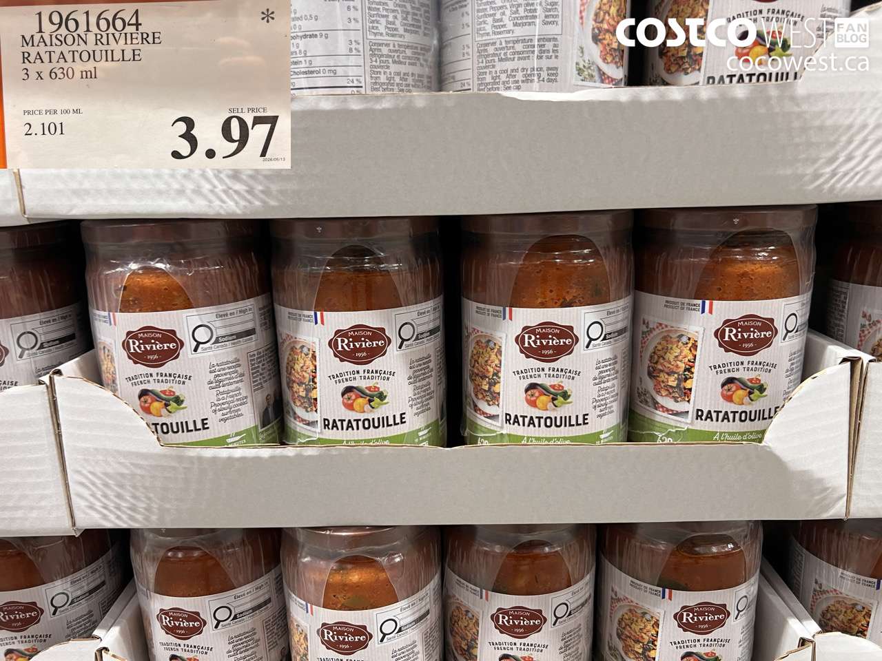 1961664 MAISON RIVIERE RATATOUILLE 3 X 630 ML $3.97