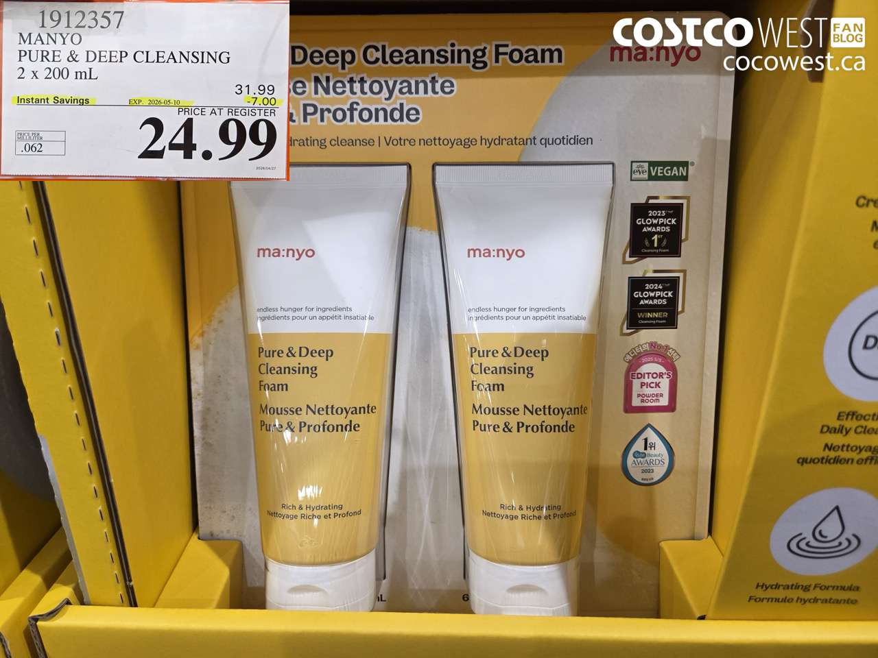 1912357 MANYO PURE & DEEP CLEANSING 2 X 200 ML ($7.00 INSTANT SAVINGS EXPIRES ON 2026-05-10) $24.99