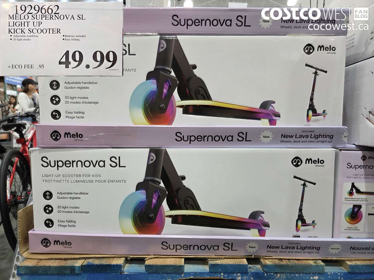 1929662 MELO SUPERNOVA SL LIGHT UP KICK SCOOTER $49.99