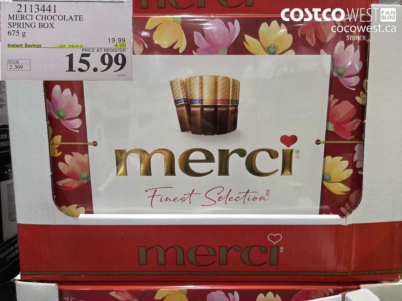 2113441 MERCI CHOCOLATE SPRING BOX 675 G ($4.00 INSTANT SAVINGS EXPIRES ON 2026-05-10) $15.99