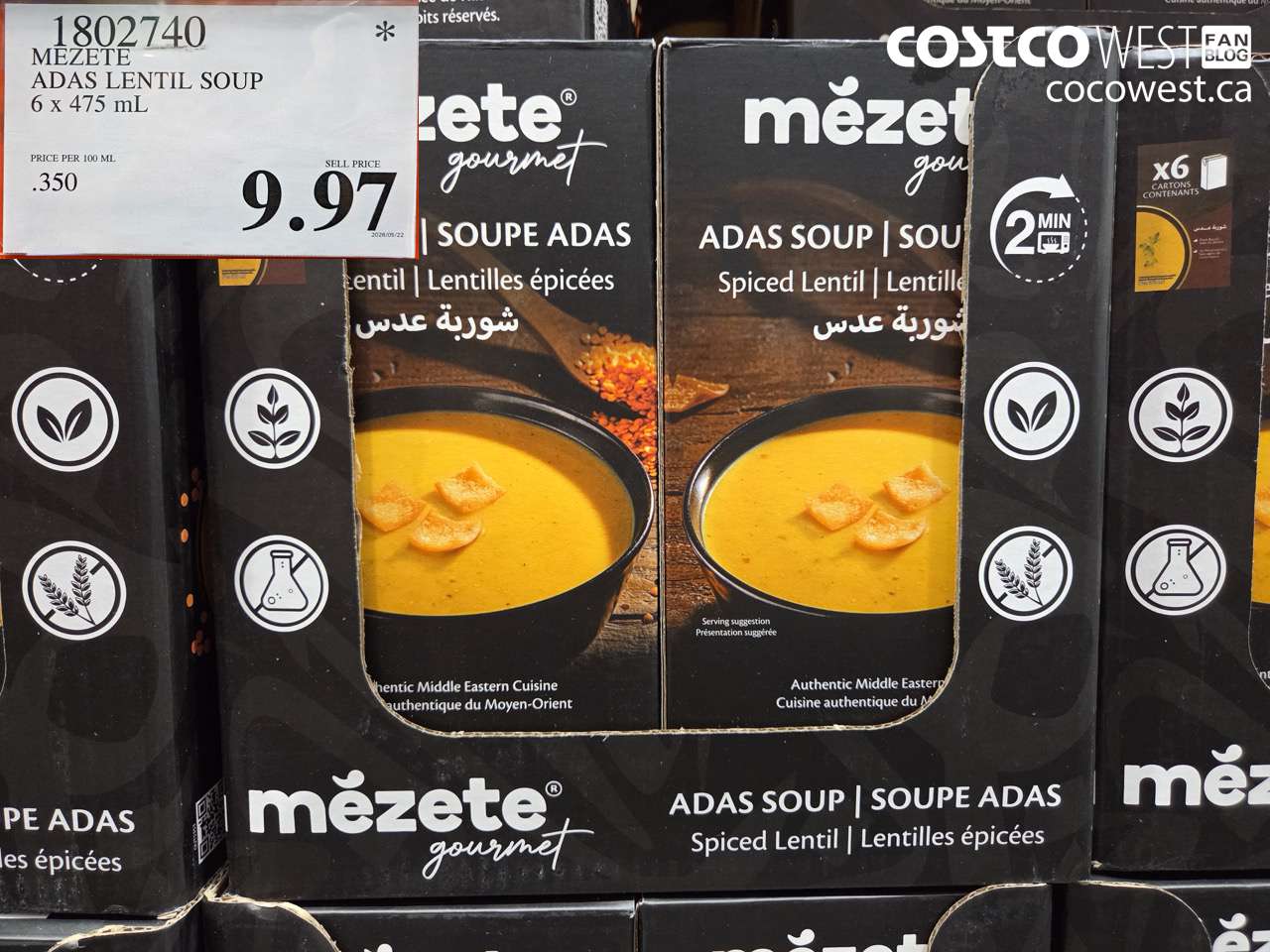 1802740 MEZETE ADAS LENTIL SOUP 6 X 475 ML $9.97