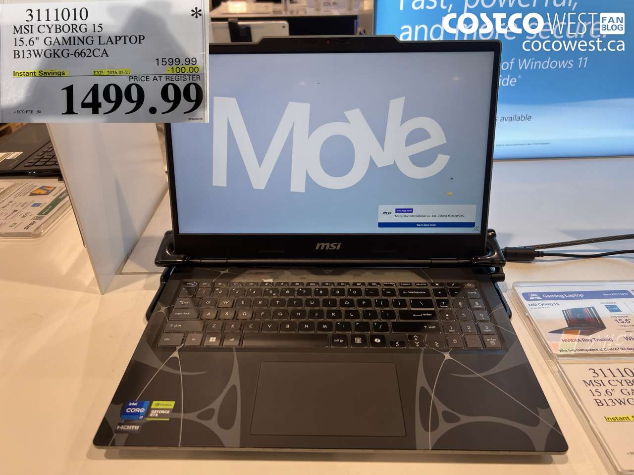 3111010 MSI CYBORG 15 15.6