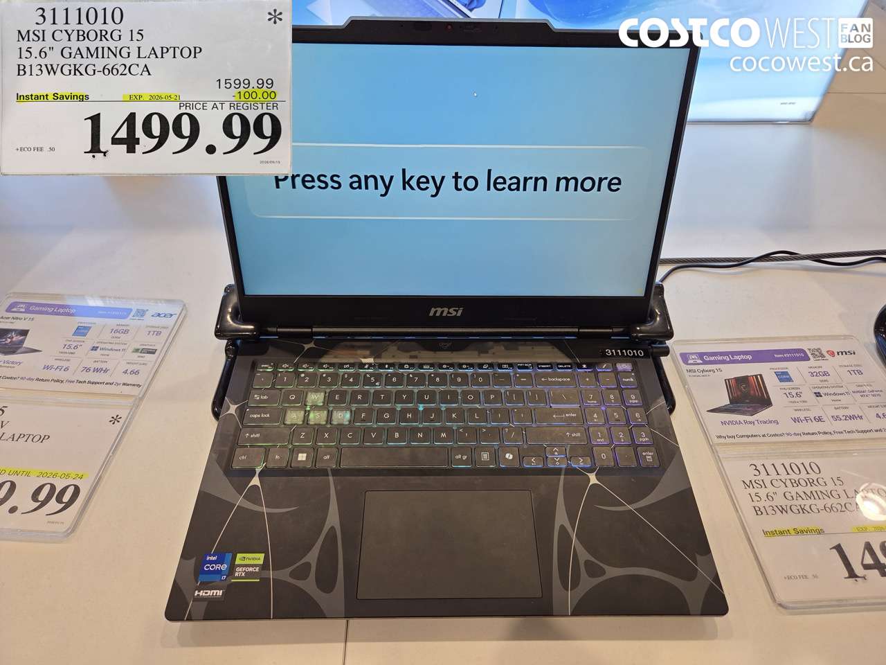 3111010 MSI CYBORG 15 15.6