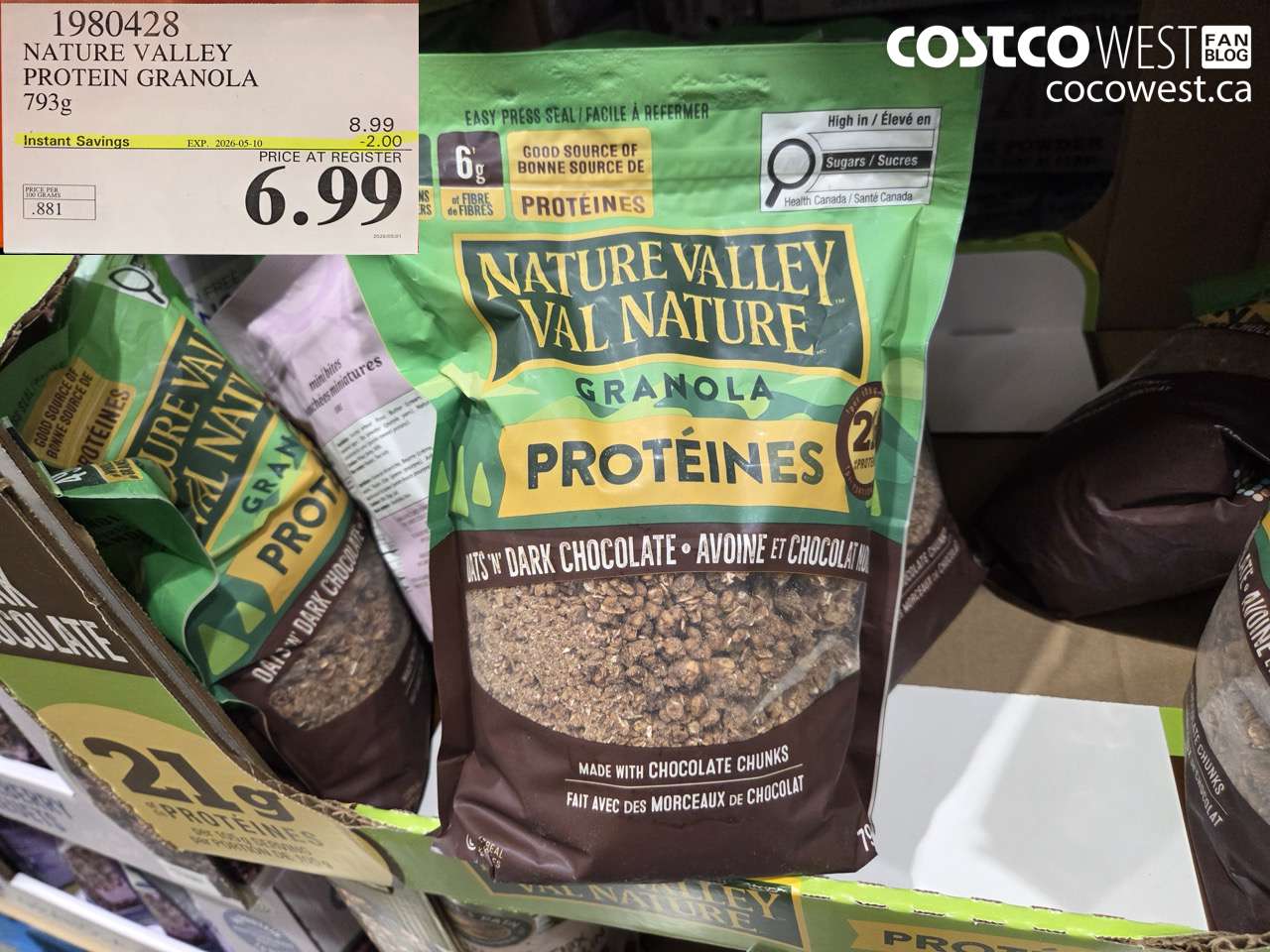 1980428 NATURE VALLEY PROTEIN GRANOLA 793G ($2.00 INSTANT SAVINGS EXPIRES ON 2026-05-10) $6.99