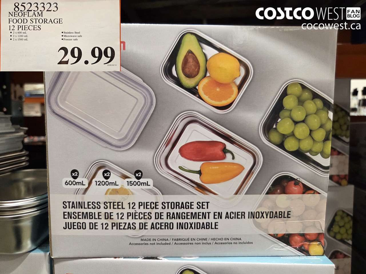 8523323 NEOFLAM FOOD STORAGE 12 PIECES $29.99