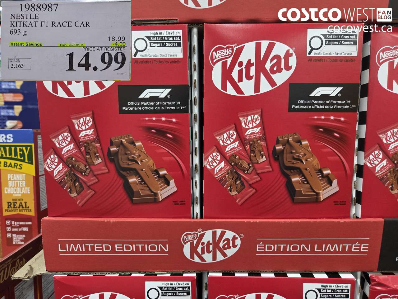 1988987 NESTLE KITKAT F1 RACE CAR 693 G ($4.00 INSTANT SAVINGS EXPIRES ON 2026-05-16) $14.99