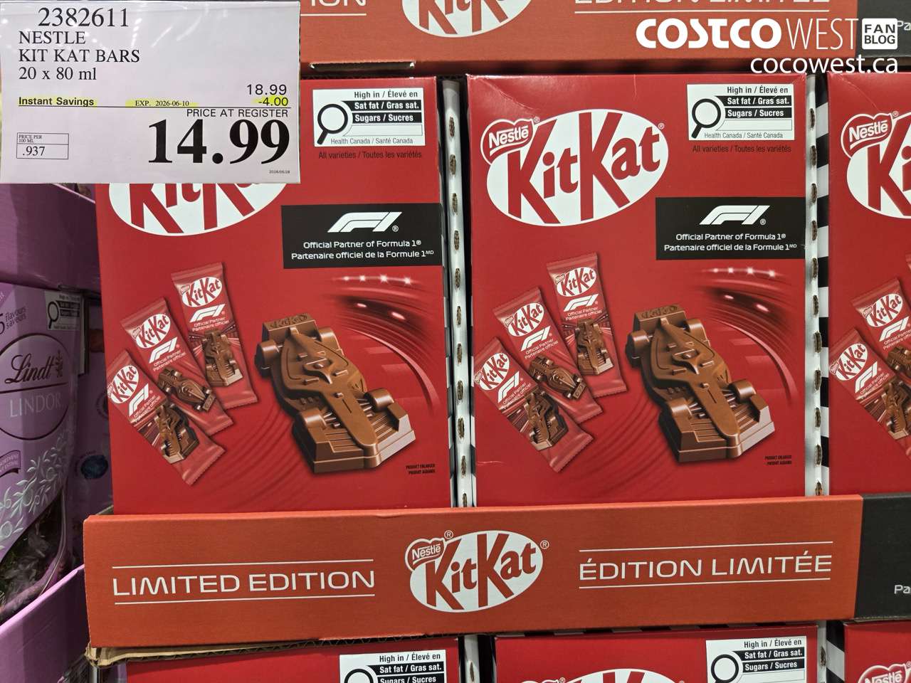 2382611 NESTLE KIT KAT BARS 20 X 80 ML ($4.00 INSTANT SAVINGS EXPIRES ON 2026-06-10) $14.99