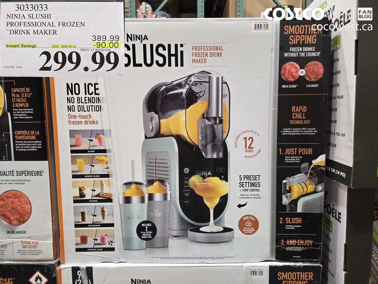 3033033 NINJA SLUSHI PROFESSIONAL FROZEN DRINK MAKER ($90.00 INSTANT SAVINGS EXPIRES ON 2026-05-10) $299.99