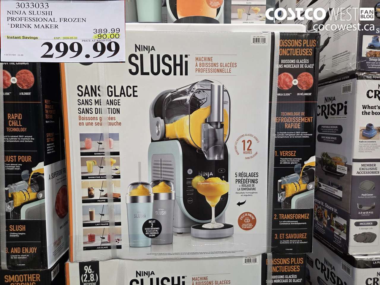 3033033 NINJA SLUSHI PROFESSIONAL FROZEN DRINK MAKER ($90.00 INSTANT SAVINGS EXPIRES ON 2026-05-10) $299.99