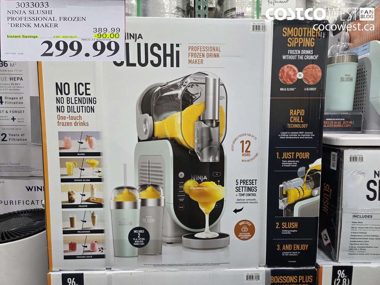 3033033 NINJA SLUSHI PROFESSIONAL FROZEN DRINK MAKER ($90.00 INSTANT SAVINGS EXPIRES ON 2026-06-07) $299.99