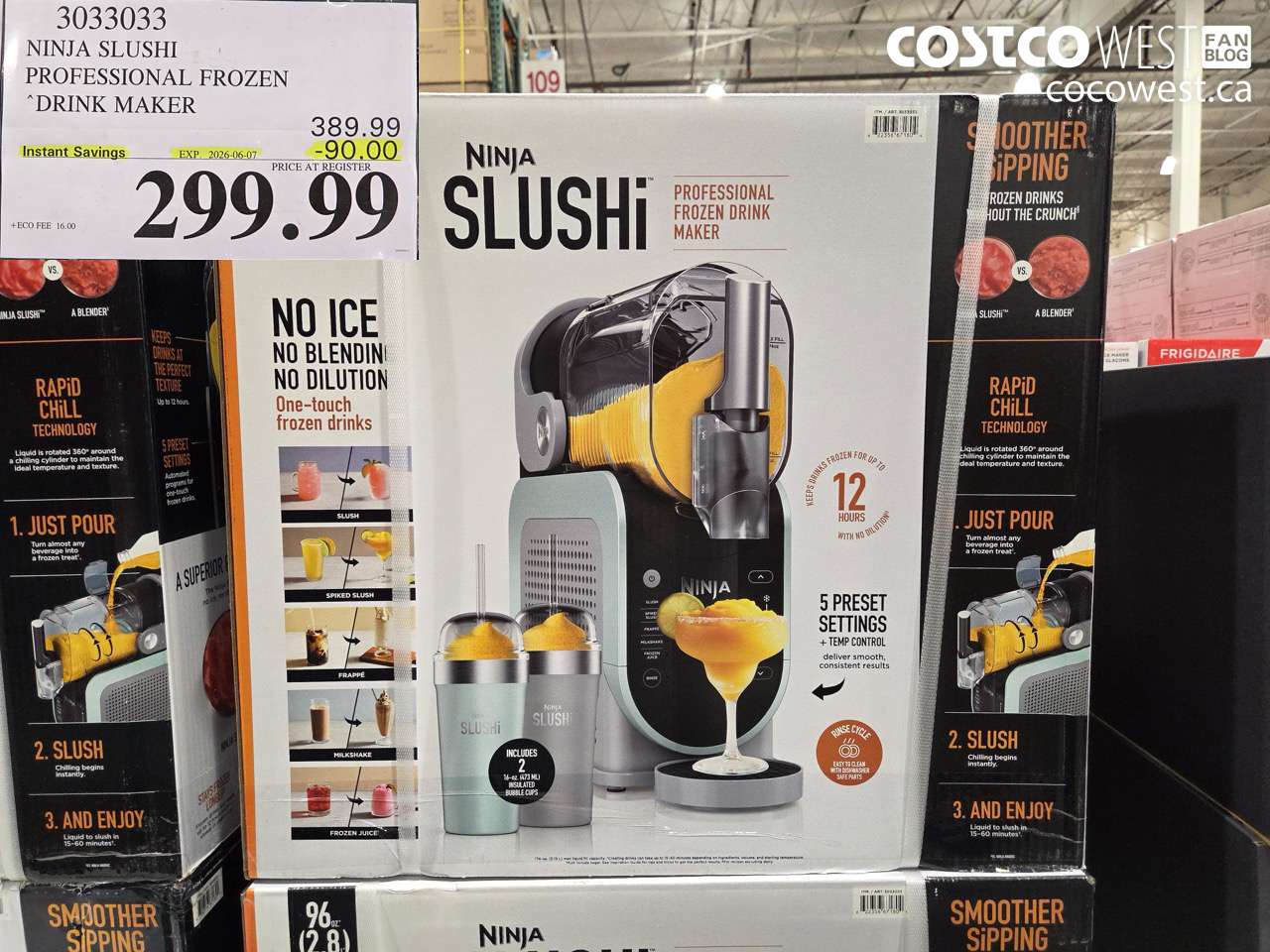3033033 NINJA SLUSHI PROFESSIONAL FROZEN DRINK MAKER ($90.00 INSTANT SAVINGS EXPIRES ON 2026-06-07) $299.99