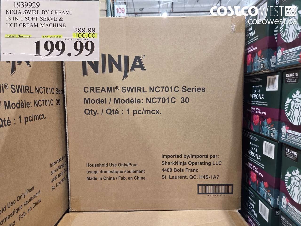 1939929 NINJA SWIRL BY CREAMI 13-IN-1 SOFT SERVE & ICE CREAM MACHINE ($100.00 INSTANT SAVINGS EXPIRES ON 2026-05-10) $199.99