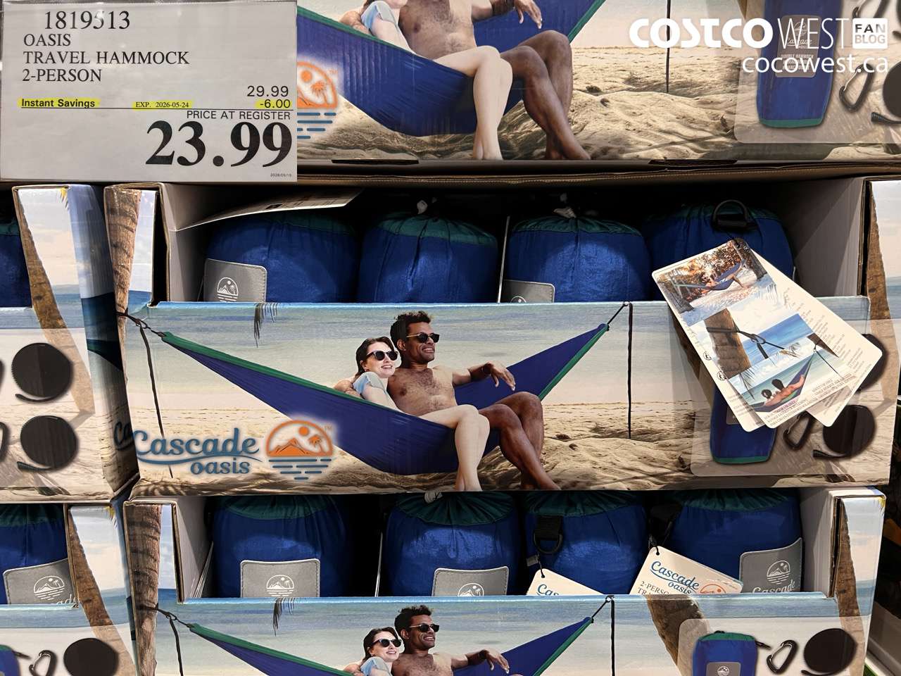 1819513 OASIS TRAVEL HAMMOCK 2-PERSON ($6.00 INSTANT SAVINGS EXPIRES ON 2026-05-24) $23.99