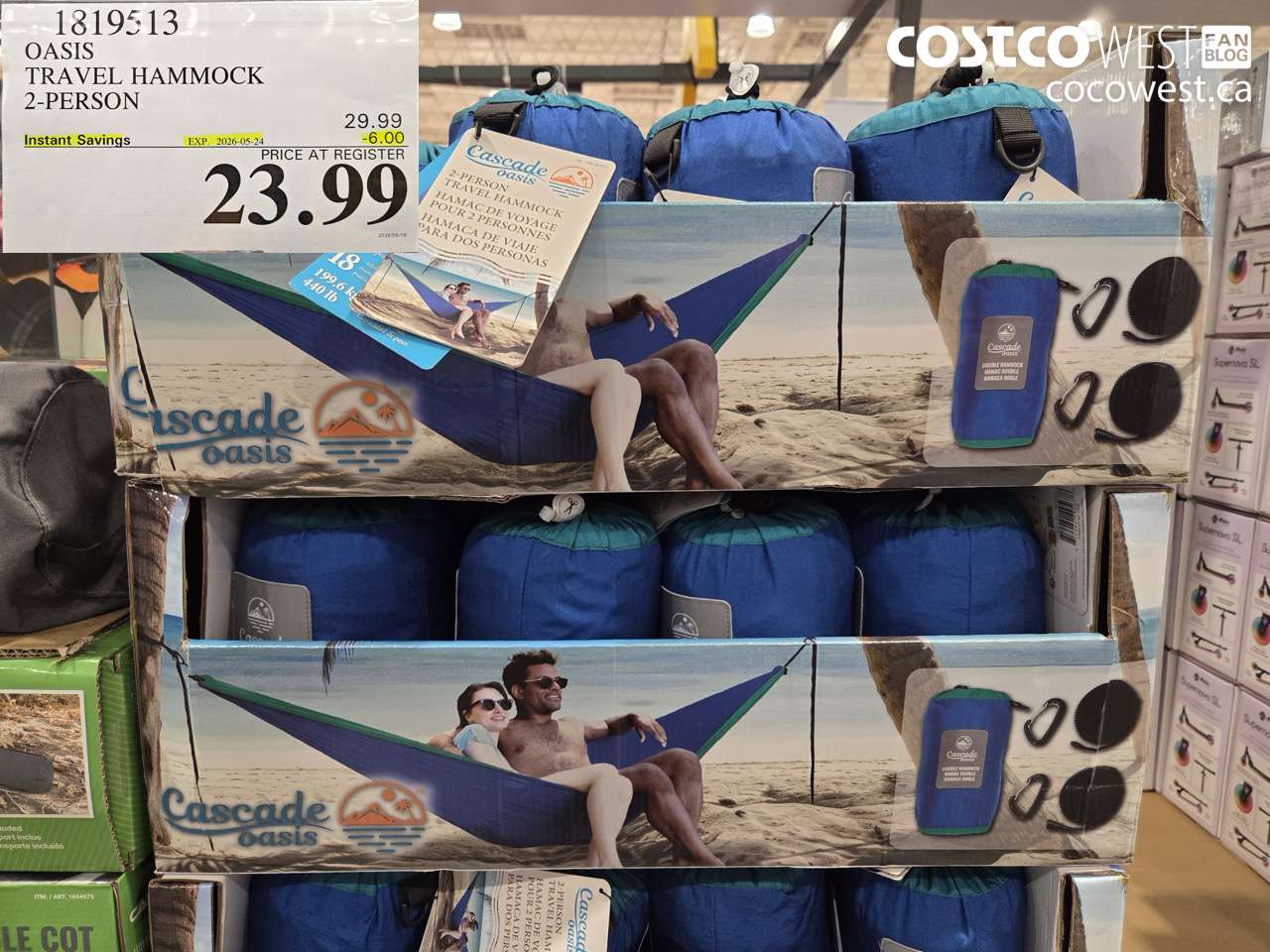 1819513 OASIS TRAVEL HAMMOCK 2-PERSON ($6.00 INSTANT SAVINGS EXPIRES ON 2026-05-24) $23.99