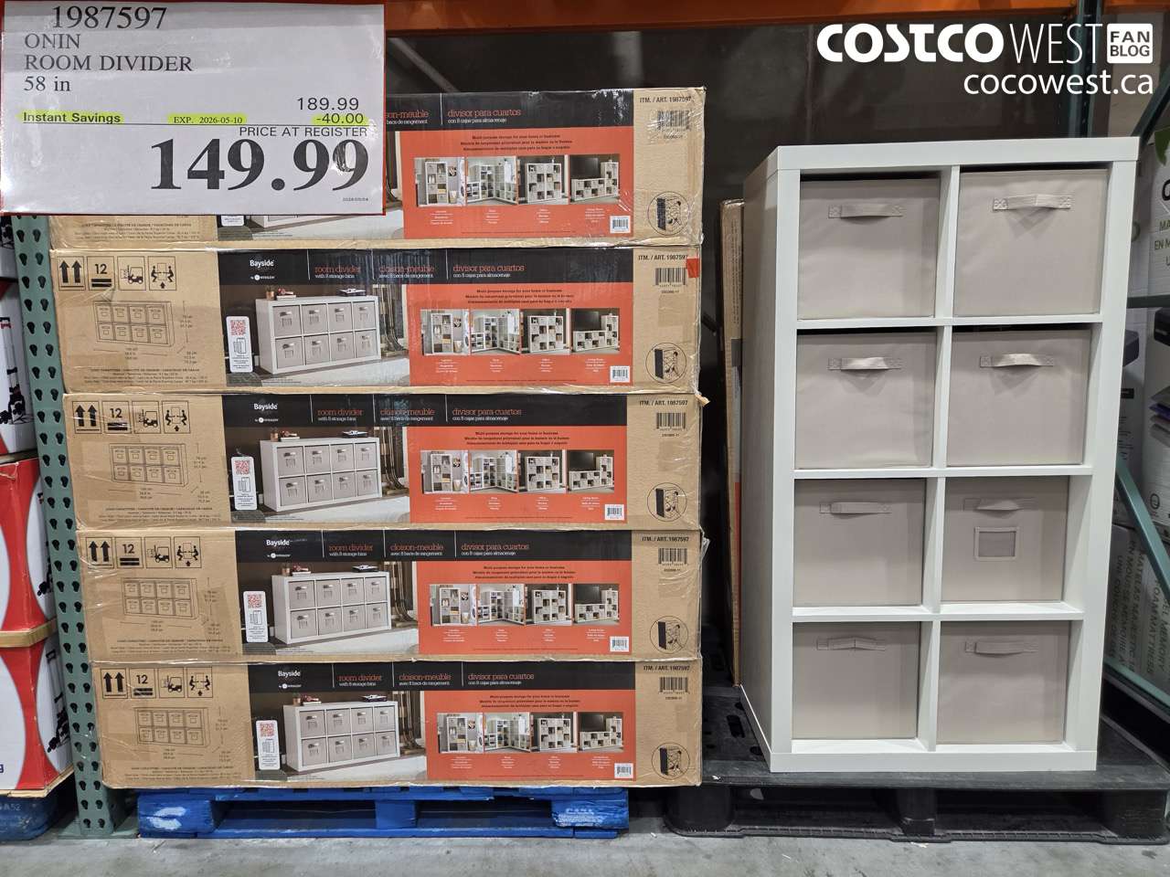 1987597 ONIN ROOM DIVIDER 58 IN ($40.00 INSTANT SAVINGS EXPIRES ON 2026-05-10) $149.99