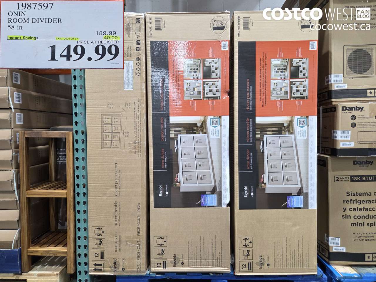 1987597 ONIN ROOM DIVIDER 58 IN ($40.00 INSTANT SAVINGS EXPIRES ON 2026-05-17) $149.99