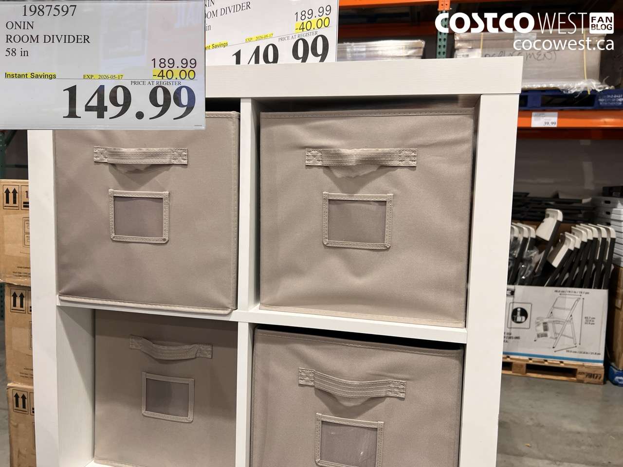 1987597 ONIN ROOM DIVIDER 58 IN ($40.00 INSTANT SAVINGS EXPIRES ON 2026-05-17) $149.99