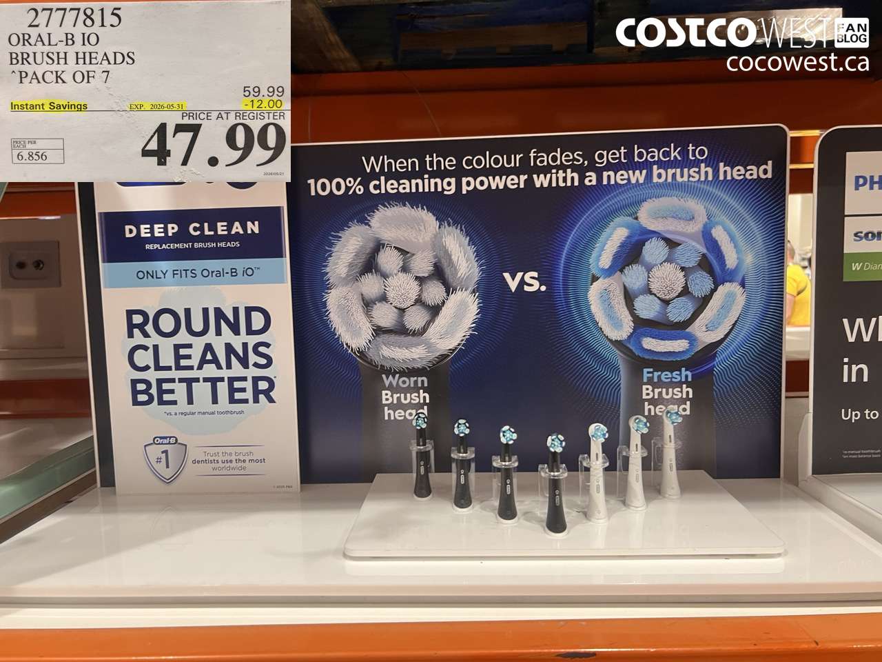 2777815 ORAL-B IO BRUSH HEADS PACK OF 7 ($12.00 INSTANT SAVINGS EXPIRES ON 2026-05-31) $47.99