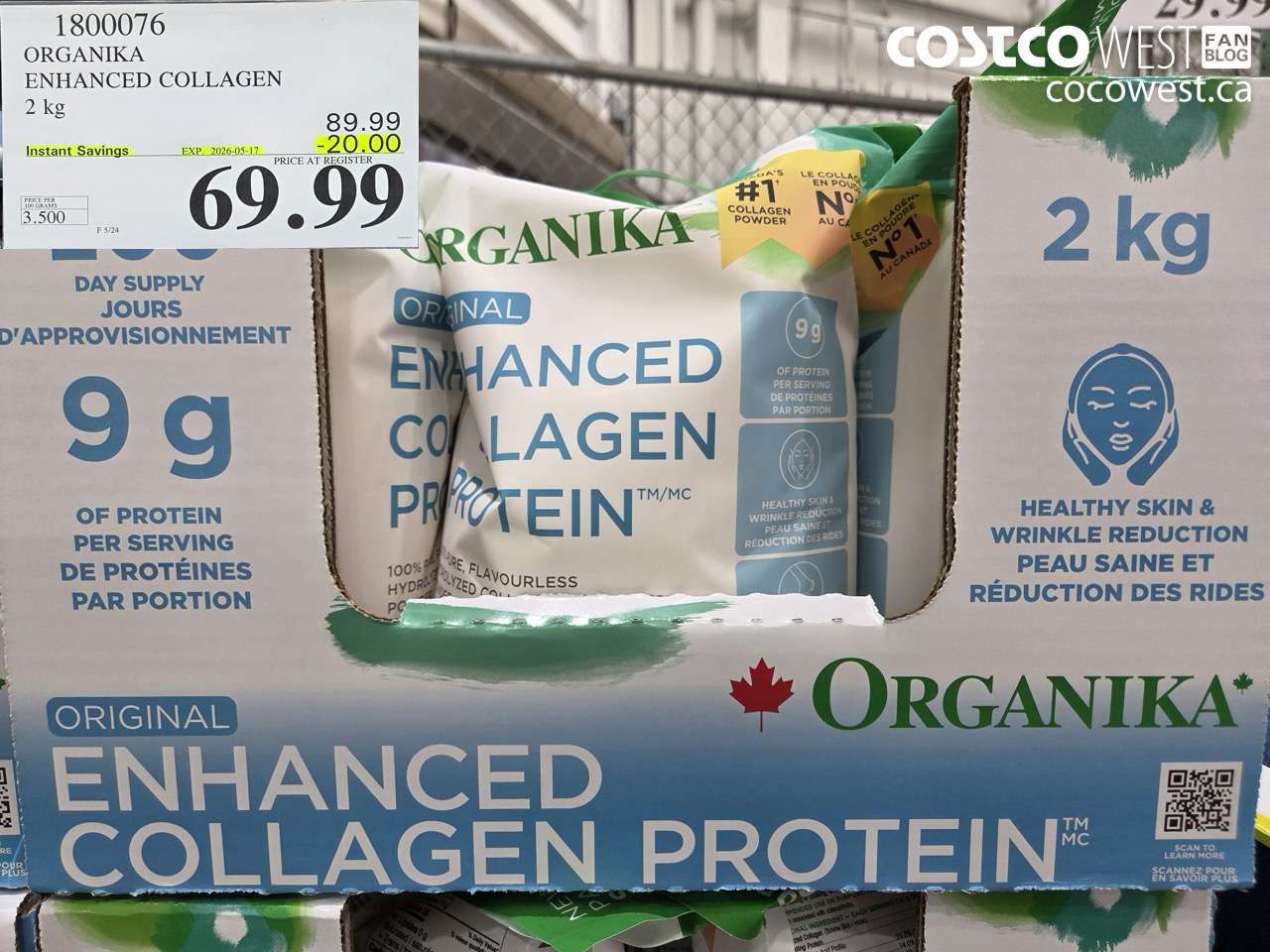 1800076 ORGANIKA ENHANCED COLLAGEN 2 KG ($20.00 INSTANT SAVINGS EXPIRES ON 2026-05-17) $69.99