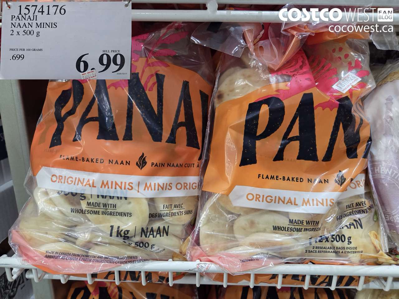 1574176 PANAJI NAAN MINIS 2 X 500 G $6.99