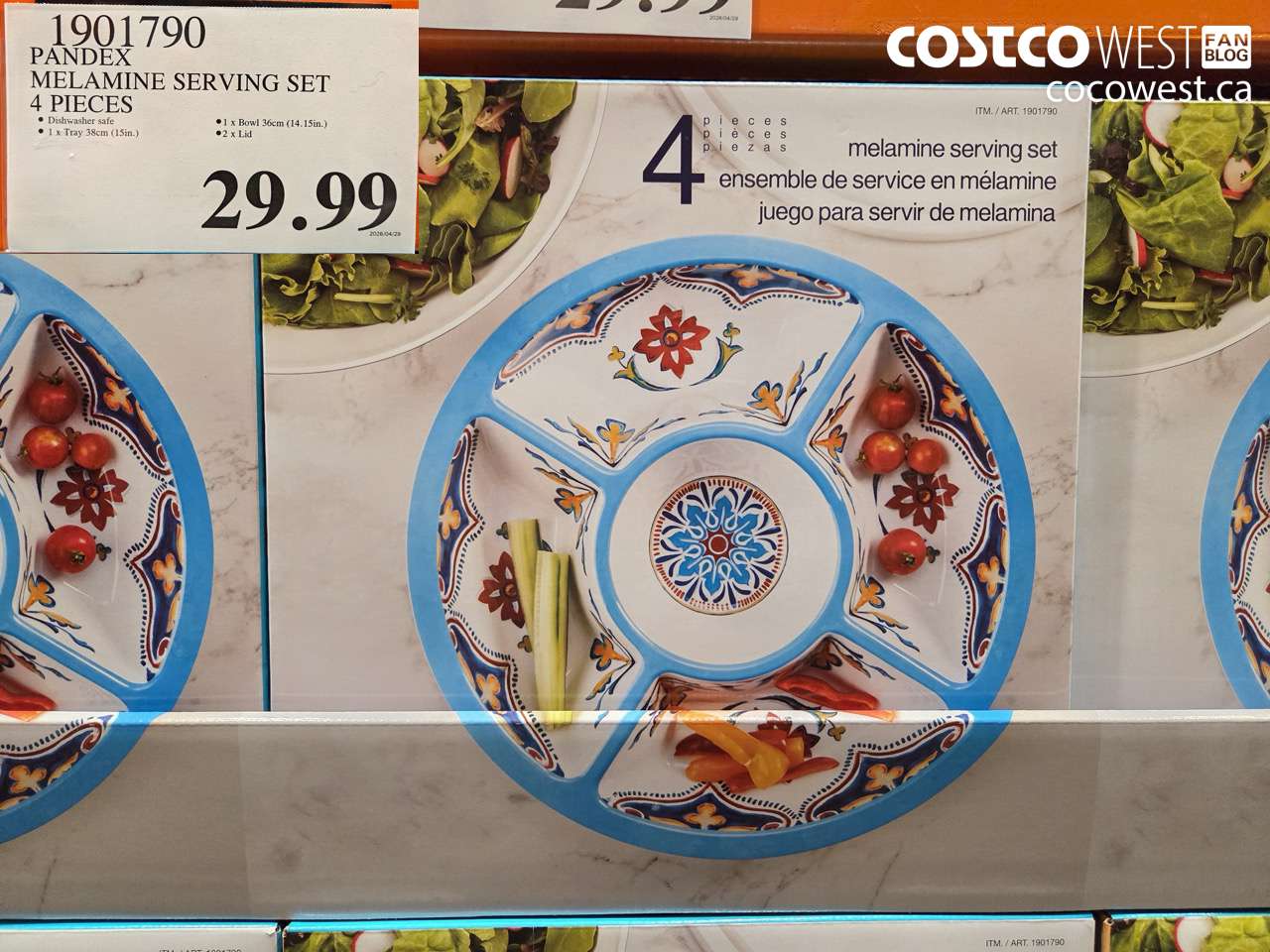 1901790 PANDEX MELAMINE SERVING SET 4 PIECES $29.99