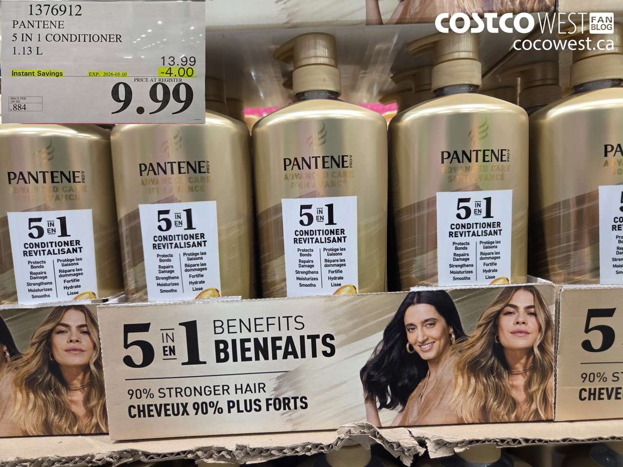 1376912 PANTENE 5 IN 1 CONDITIONER 1.13 L ($4.00 INSTANT SAVINGS EXPIRES ON 2026-05-10) $9.99