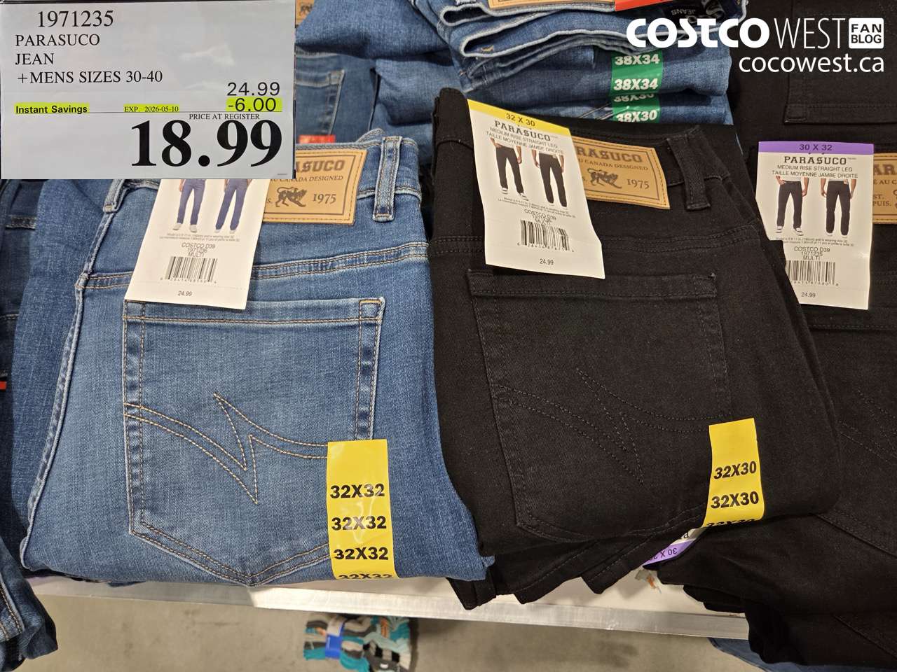 1971235 PARASUCO JEAN +MENS SIZES 30-40 ($6.00 INSTANT SAVINGS EXPIRES ON 2026-05-10) $18.99