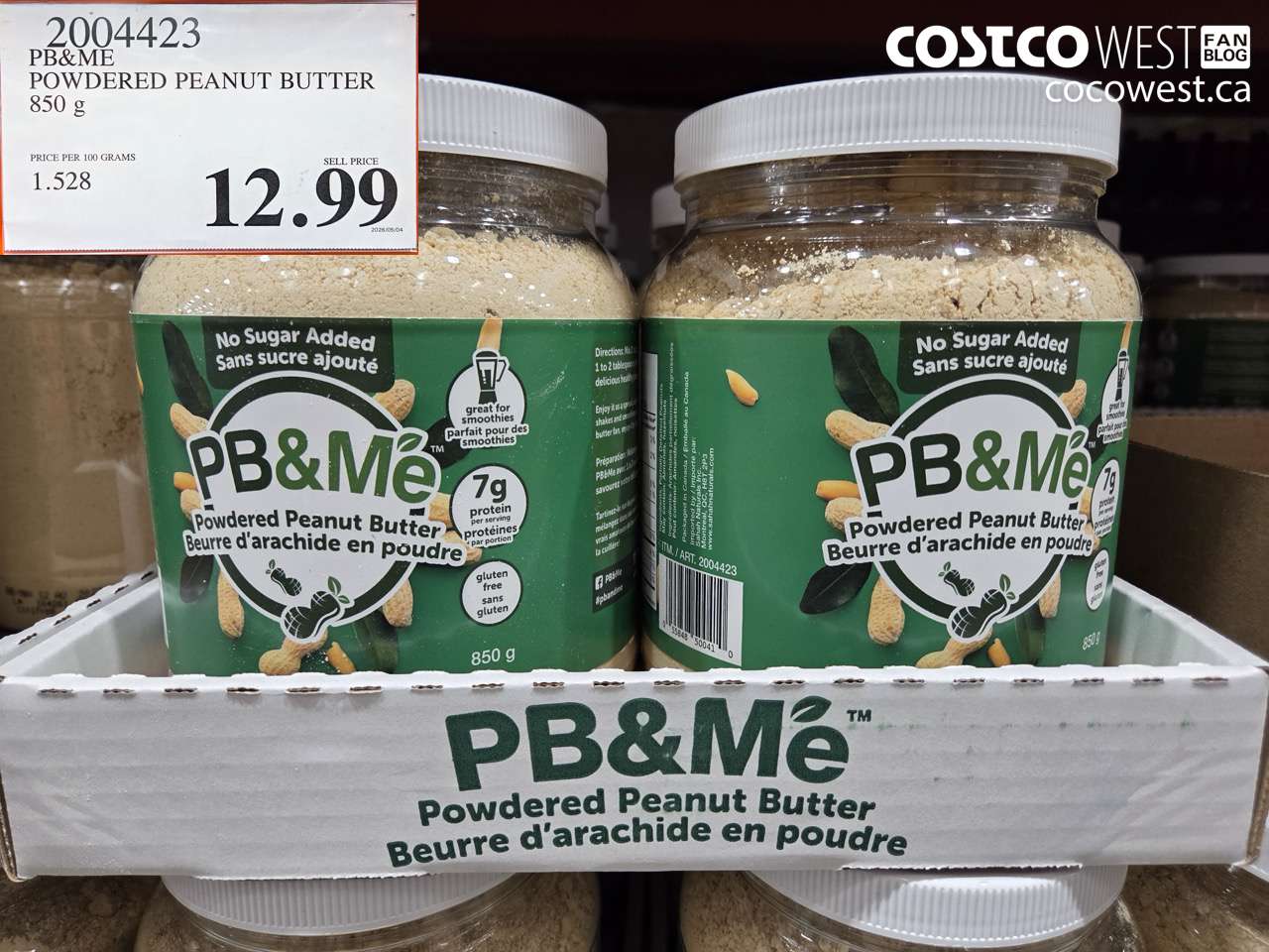 2004423 PB&ME POWDERED PEANUT BUTTER 850 G $12.99