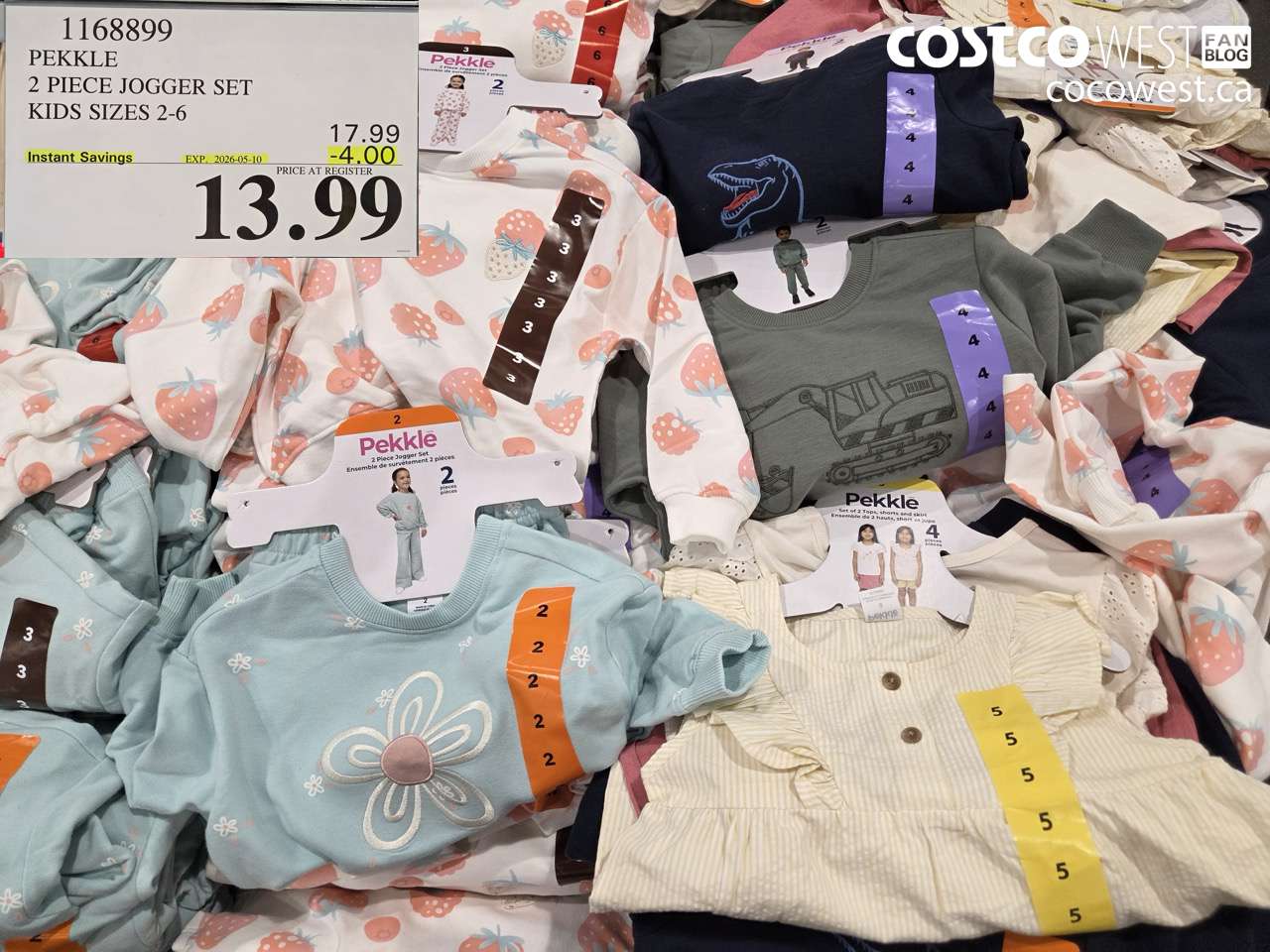 116899 PEKKLE 2 PIECE JOGGER SET KIDS SIZES 2-6 ($4.00 INSTANT SAVINGS EXPIRES ON 2026-05-10) $13.99