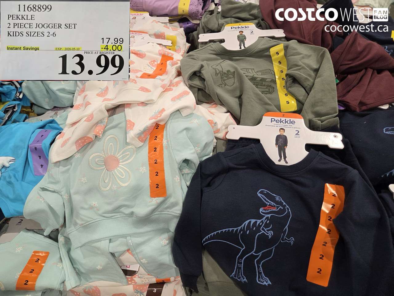 1168899 PEKKLE 2 PIECE JOGGER SET KIDS SIZES 2-6 ($4.00 INSTANT SAVINGS EXPIRES ON 2026-05-10) $13.99