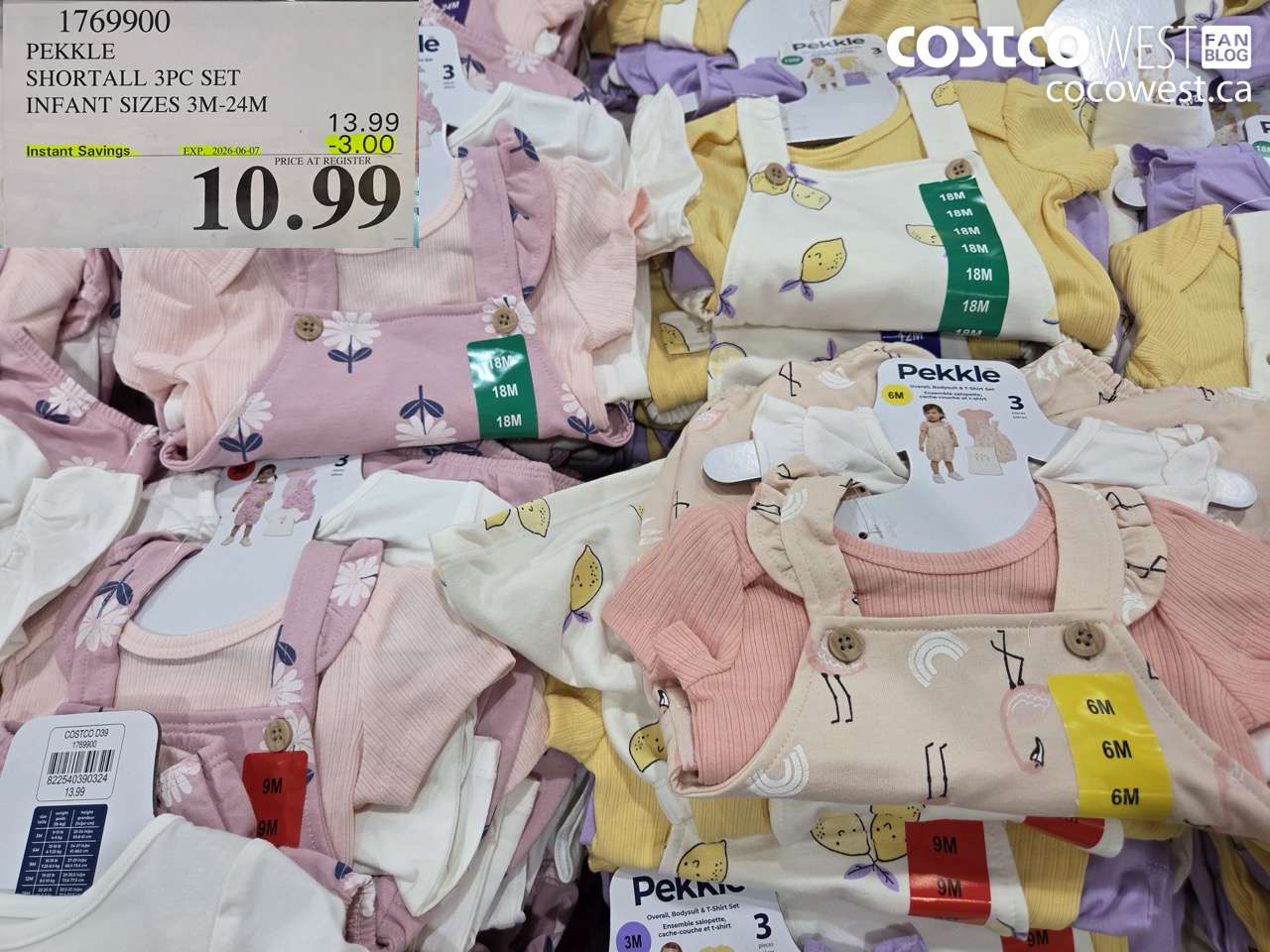 1769900 PEKKLE SHORTALL 3PC SET INFANT SIZES 3M-24M ($3.00 INSTANT SAVINGS EXPIRES ON 2026-06-07) $10.99