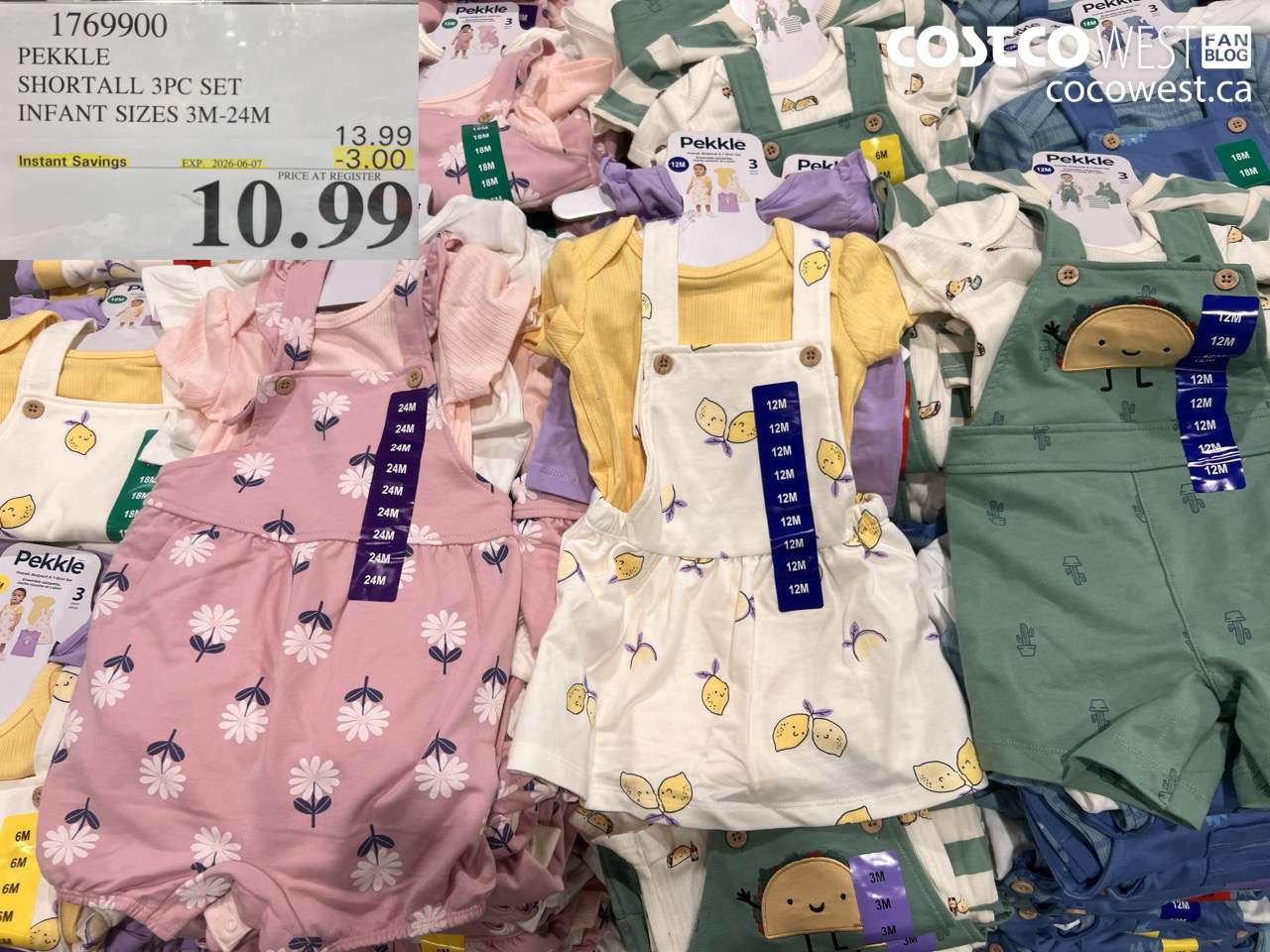 1769900 PEKKLE SHORTALL 3PC SET INFANT SIZES 3M-24M ($3.00 INSTANT SAVINGS EXPIRES ON 2026-06-07) $10.99