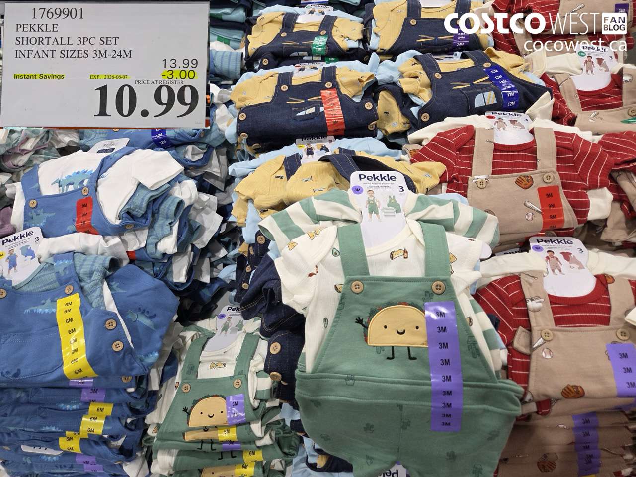 1769901 PEKKLE SHORTALL 3PC SET INFANT SIZES 3M-24M ($3.00 INSTANT SAVINGS EXPIRES ON 2026-06-07) $10.99
