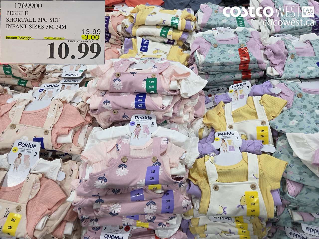 1769900 PEKKLE SHORTALL 3PC SET INFANT SIZES 3M-24M ($3.00 INSTANT SAVINGS EXPIRES ON 2026-06-07) $10.99