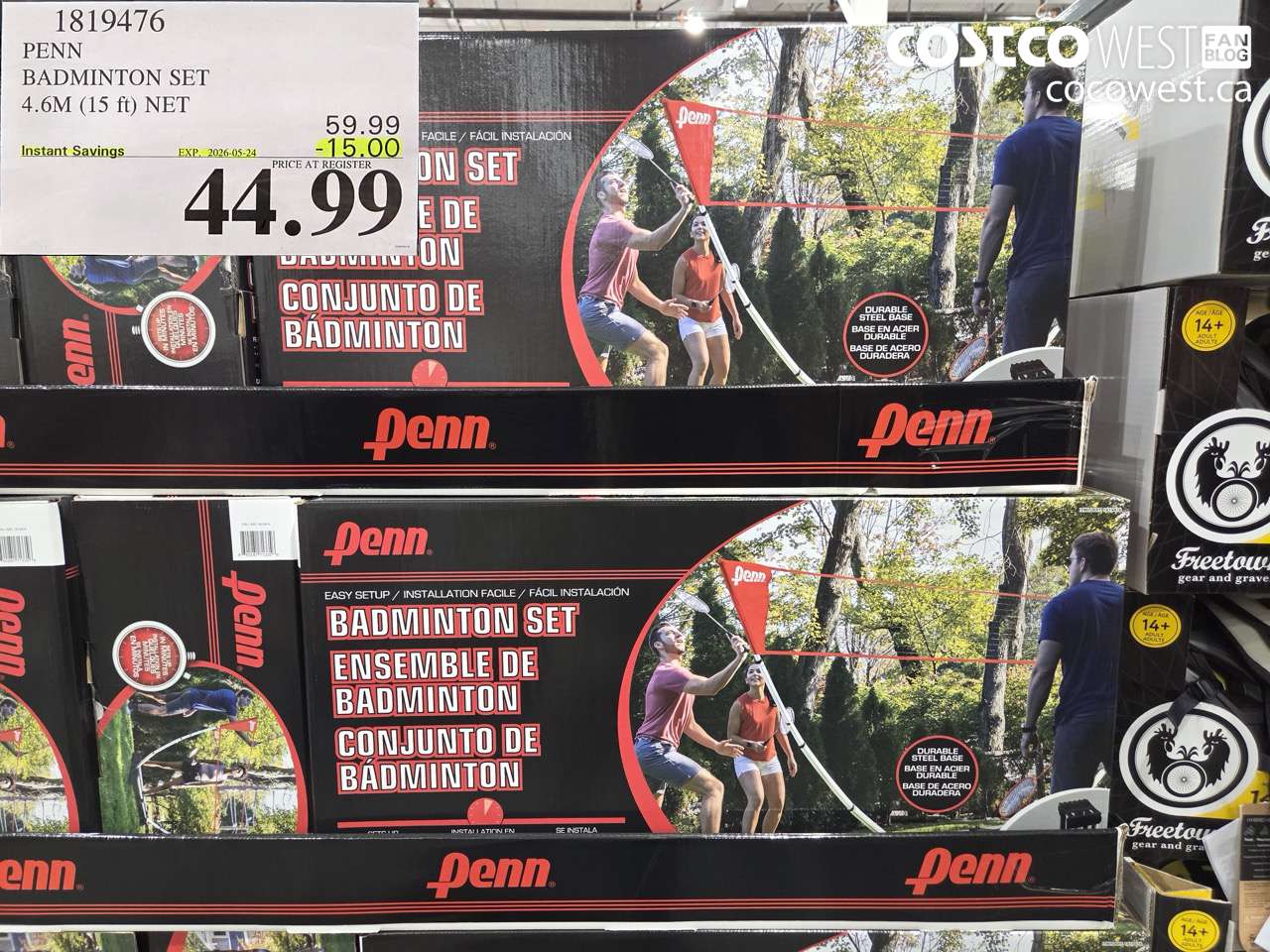 1819476 PENN BADMINTON SET 4.6M (15 FT) NET ($15.00 INSTANT SAVINGS EXPIRES ON 2026-05-24) $44.99