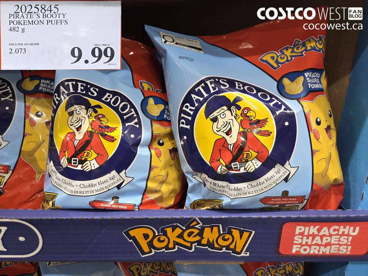 2025845 PIRATE'S BOOTY POKEMON PUFFS 482 G $9.99