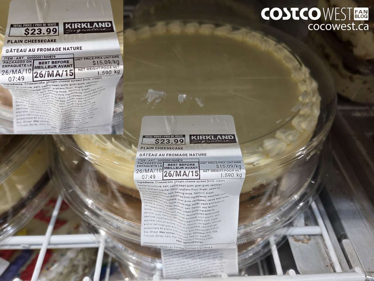 1900879 PLAIN CHEESECAKE $23.99