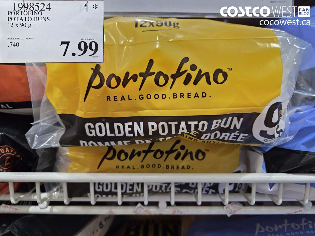 1998524 PORTOFINO POTATO BUNS 12 X 90 G $7.99
