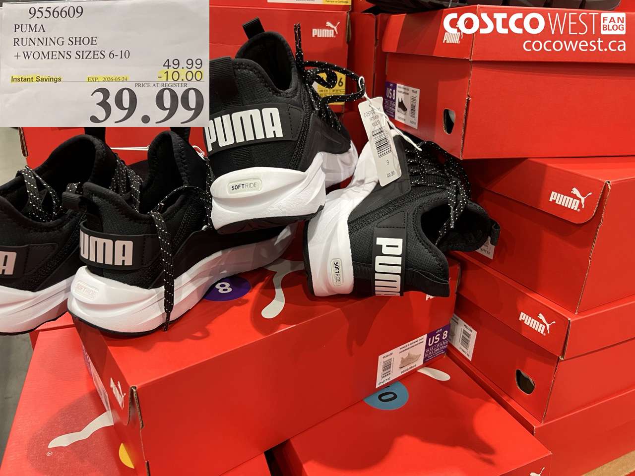 9556609 PUMA RUNNING SHOE WOMENS SIZES 6-10 ($10.00 INSTANT SAVINGS EXPIRES ON 2026-05-24) $39.99