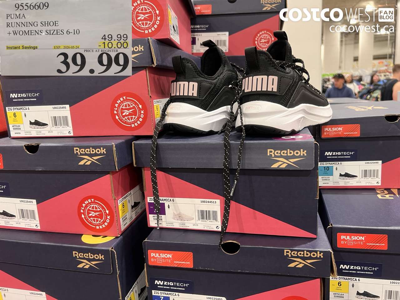 9556609 PUMA RUNNING SHOE WOMENS SIZES 6-10 ($10.00 INSTANT SAVINGS EXPIRES ON 2026-05-24) $39.99