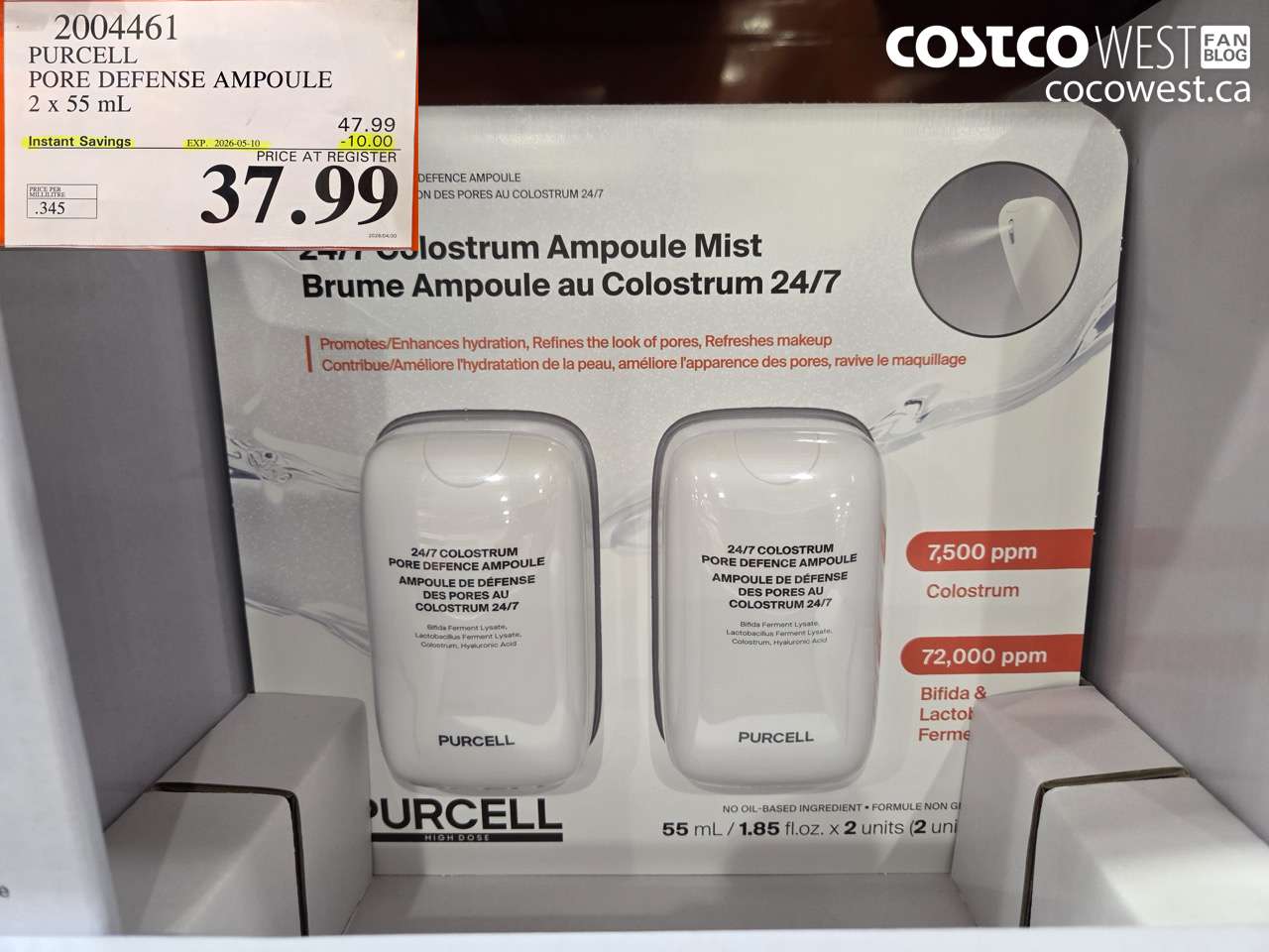 2004461 PURCELL PORE DEFENSE AMPOULE 2 X 55 ML ($10.00 INSTANT SAVINGS EXPIRES ON 2026-05-10) $37.99