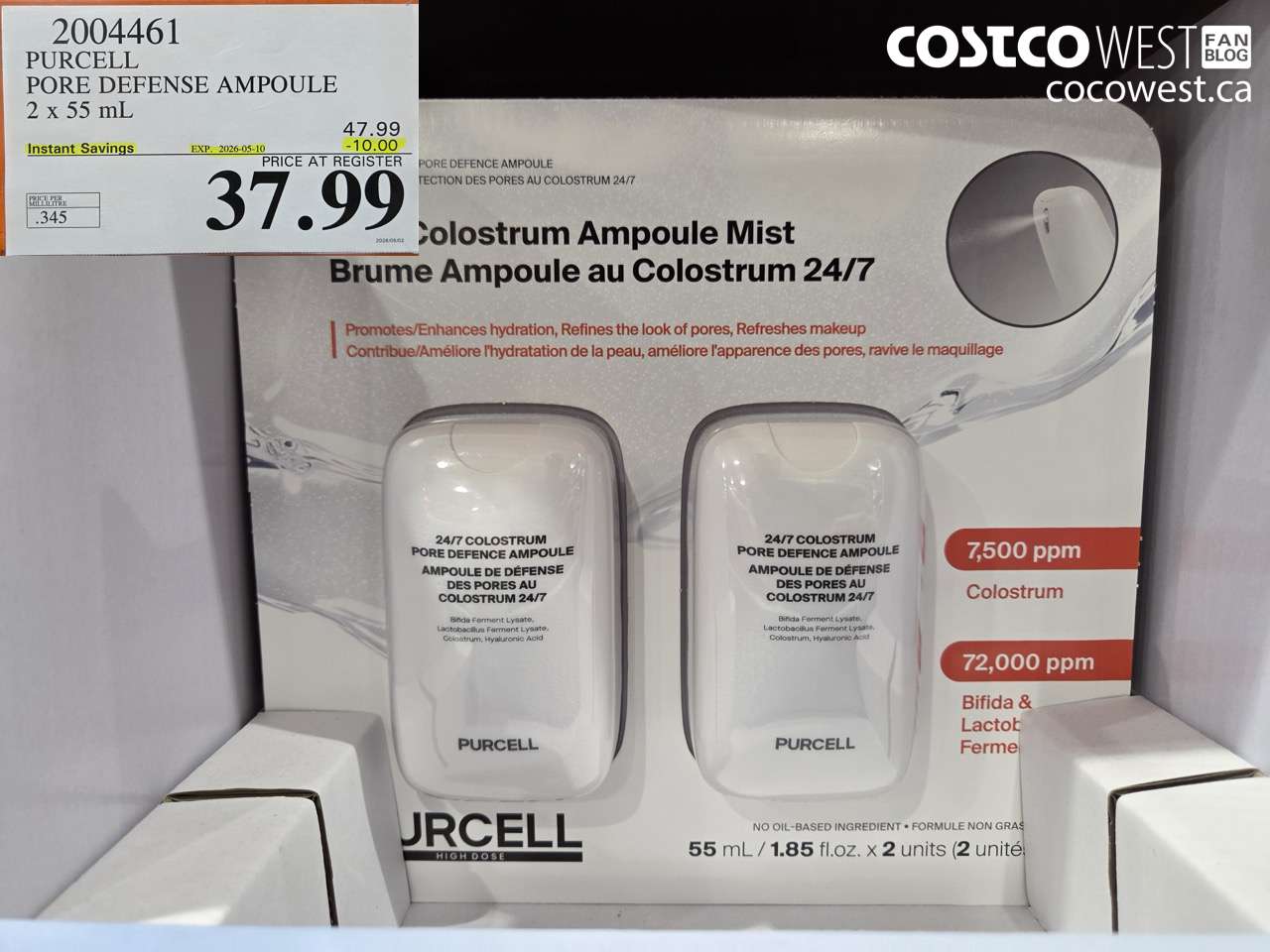 2004461 PURCELL PORE DEFENSE AMPOULE 2 X 55 ML ($10.00 INSTANT SAVINGS EXPIRES ON 2026-05-10) $37.99