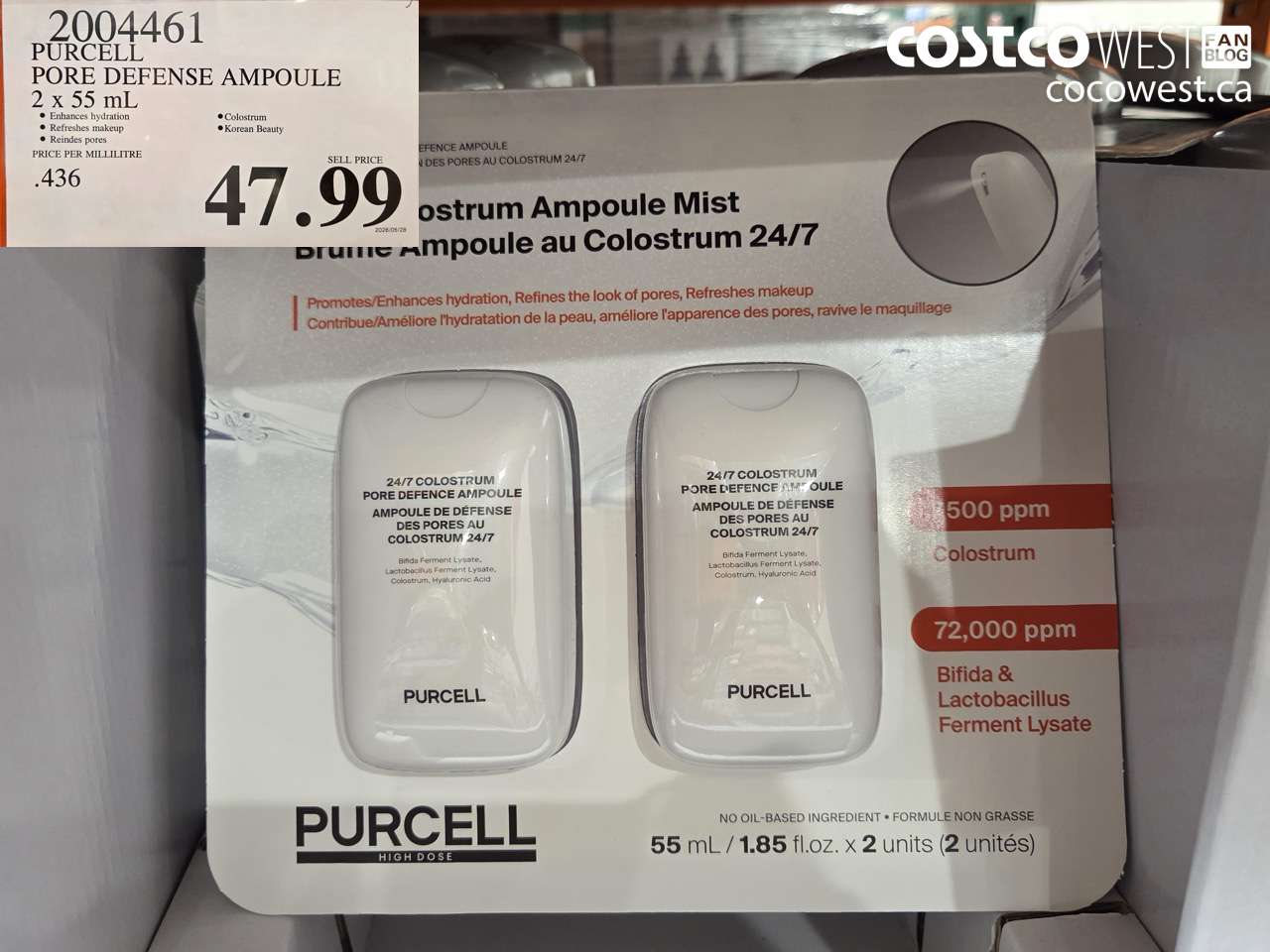 2004461 PURCELL PORE DEFENSE AMPOULE 2 X 55 ML $47.99