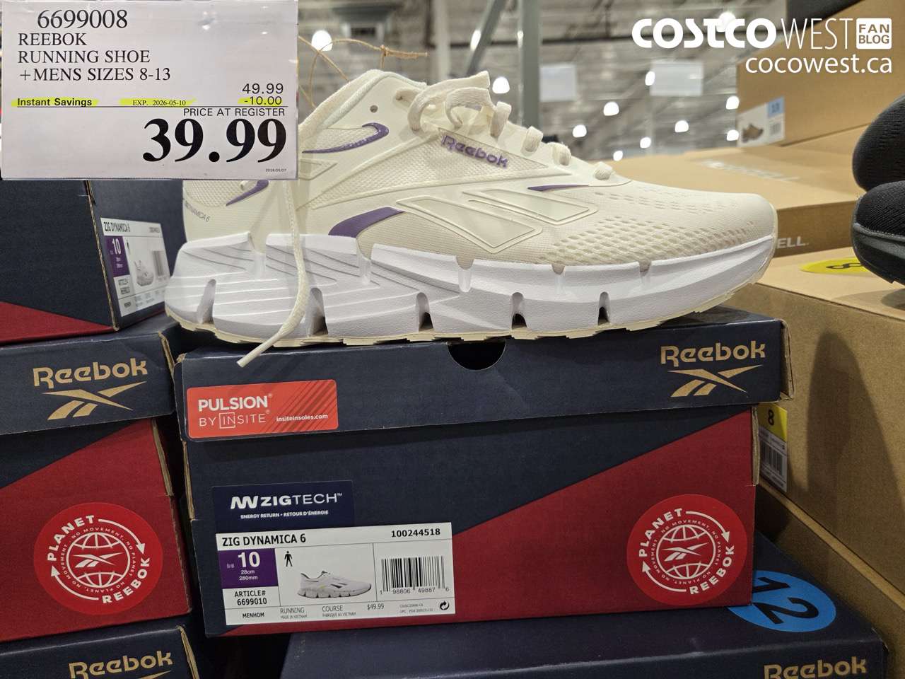 6699008 REEBOK RUNNING SHOE MENS SIZES 8-13 ($10.00 INSTANT SAVINGS EXPIRES ON 2026-05-10) $39.99