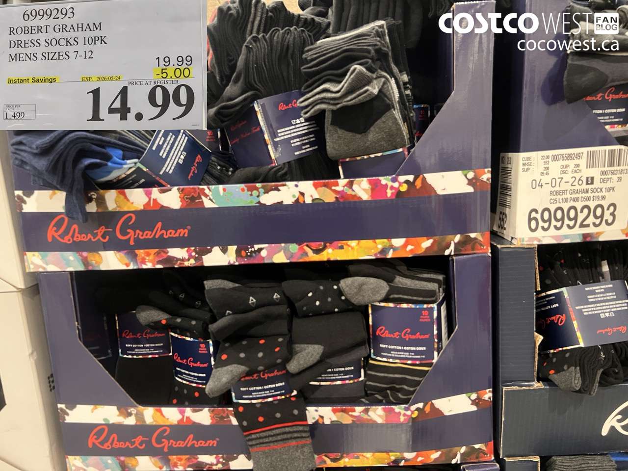 6999293 ROBERT GRAHAM DRESS SOCKS 10PK MENS SIZES 7-12 ($5.00 INSTANT SAVINGS EXPIRES ON 2026-05-24) $14.99