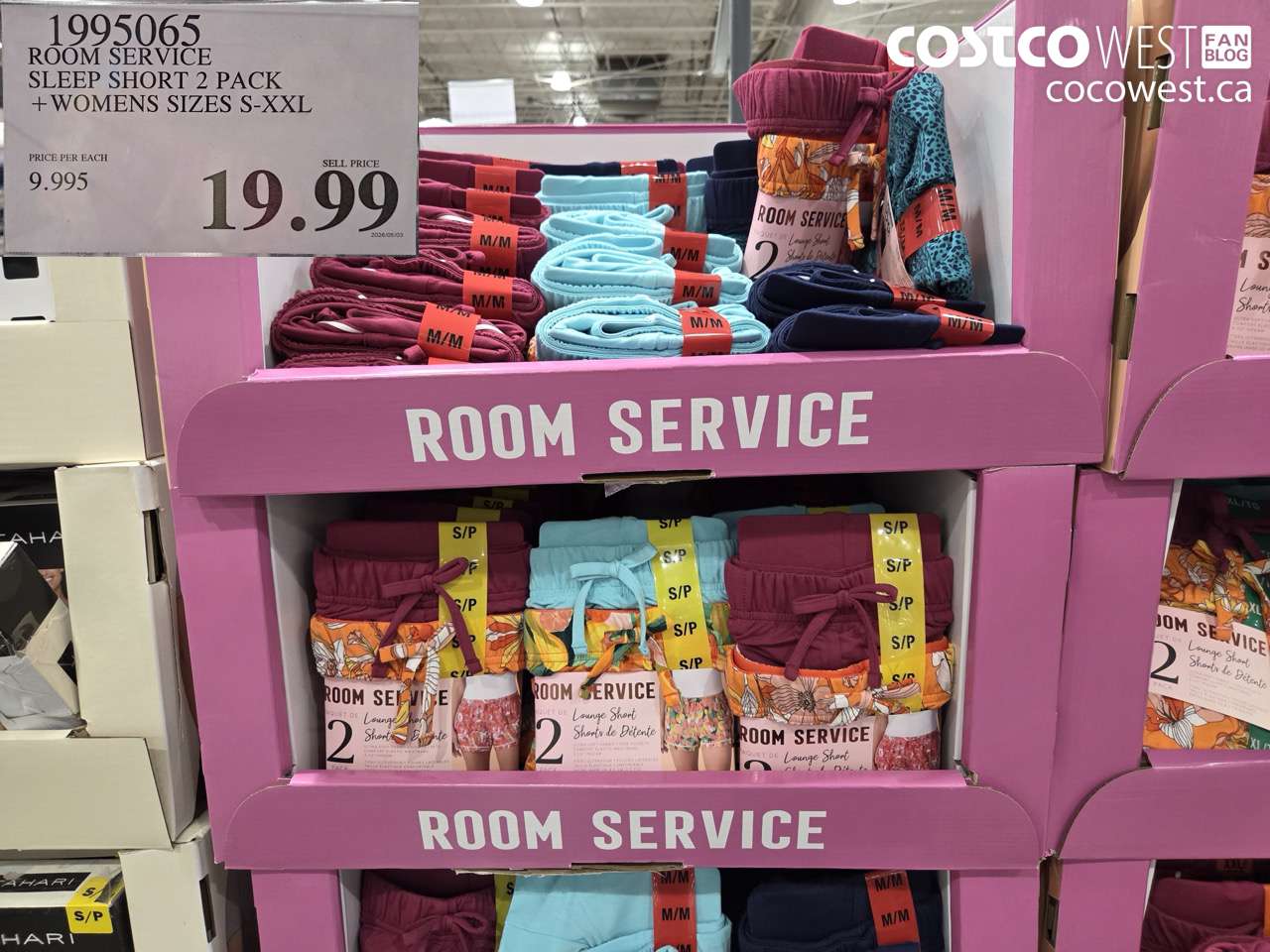 1995065 ROOM SERVICE SLEEP SHORT 2 PACK + WOMENS SIZES S-XXL $19.99