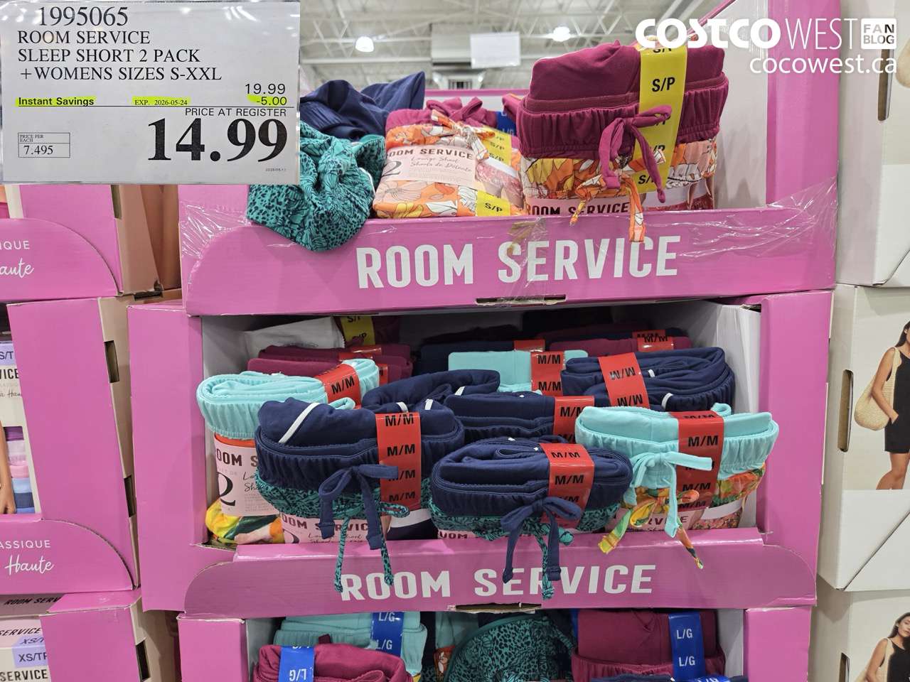 1995065 ROOM SERVICE SLEEP SHORT 2 PACK + WOMENS SIZES S-XXL ($5.00 INSTANT SAVINGS EXPIRES ON 2026-05-24) $14.99